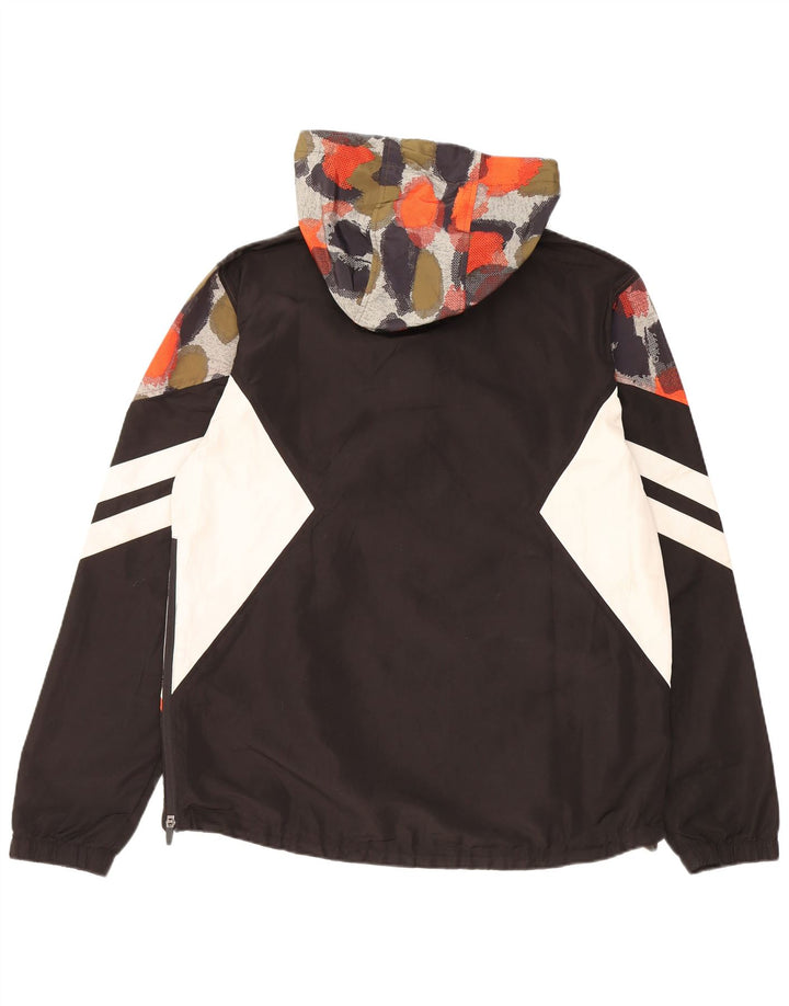 SUPERDRY Мужской пуловер-дождевик с капюшоном UK 40 Большой Черный Пятнистый