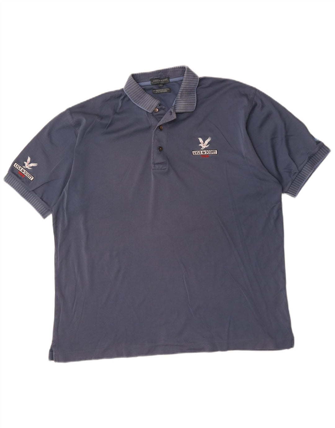Мужская рубашка-поло Lyle & Scott, темно-синяя, хлопковая