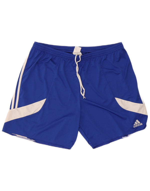 Мужские спортивные шорты Adidas Climalite 2XL синие из полиэстера с цветными блоками