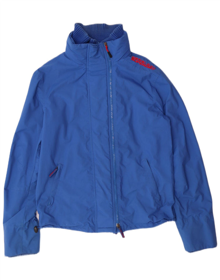 Мужская ветровка SUPERDRY UK 40, большая синяя нейлоновая куртка