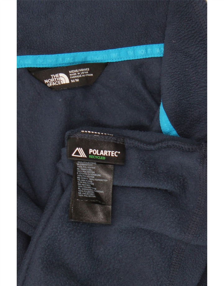 THE NORTH FACE Мужской флисовый джемпер с воротником на молнии, средний темно-синий, полиэстер