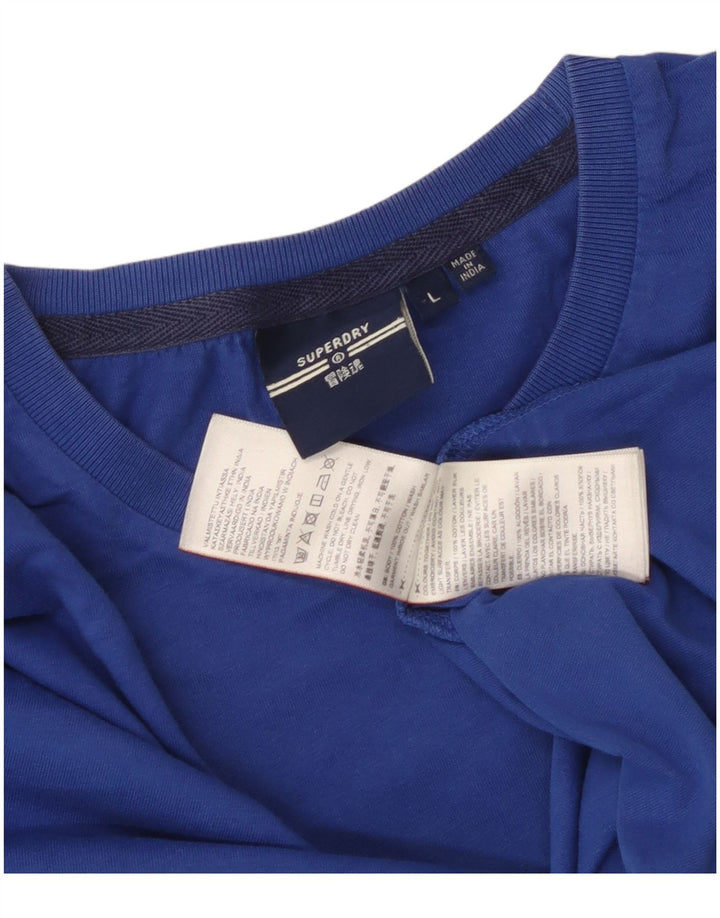 Мужская футболка Superdry, большой синий хлопок
