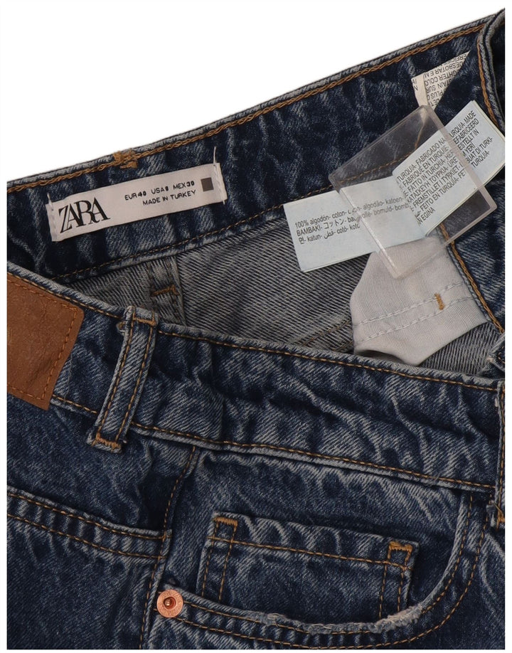 Женские прямые джинсы Zara EU 40 Medium W30 L33, синие, хлопок