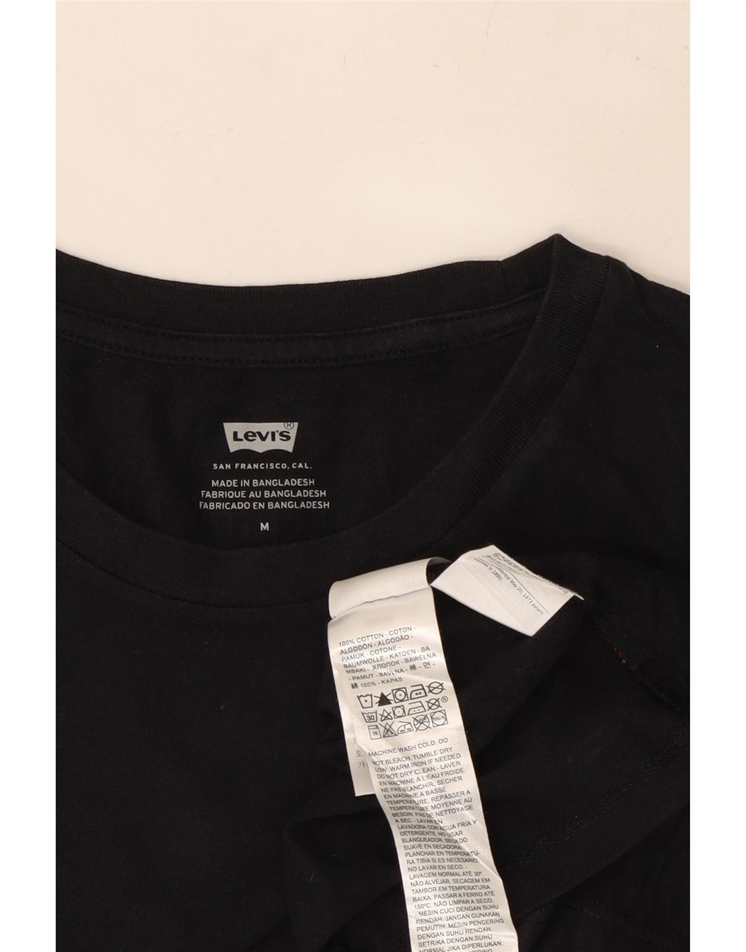 Женская укороченная футболка с рисунком LEVI'S Top UK 14, средний черный хлопок