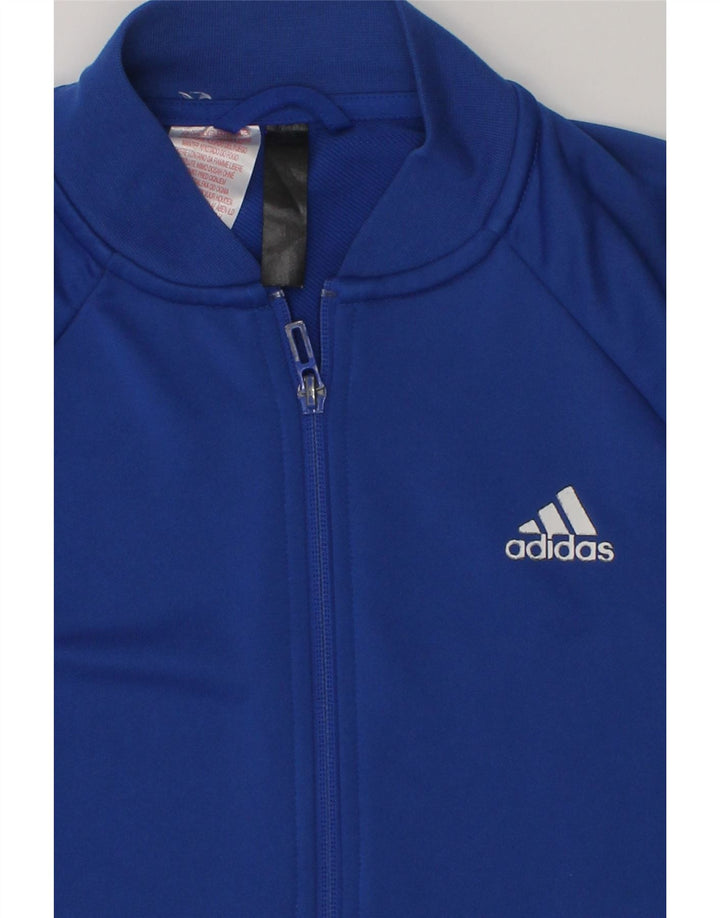 ADIDAS Boys Tracksuit Top Jacket 11-12 Years Blue Polyester | Vintage Adidas | Thrift | Second-Hand Adidas | Used Clothing | Messina Hembry 
