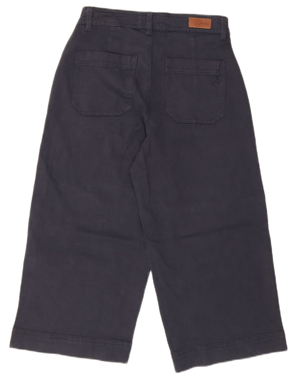 Женские укороченные брюки широкого кроя Joules UK 8 Small W26 L20 Темно-синий хлопок