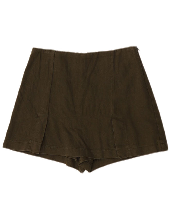 Женские шорты Zara XS W24, хлопок цвета хаки