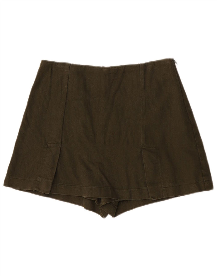 Женские шорты Zara XS W24, хлопок цвета хаки