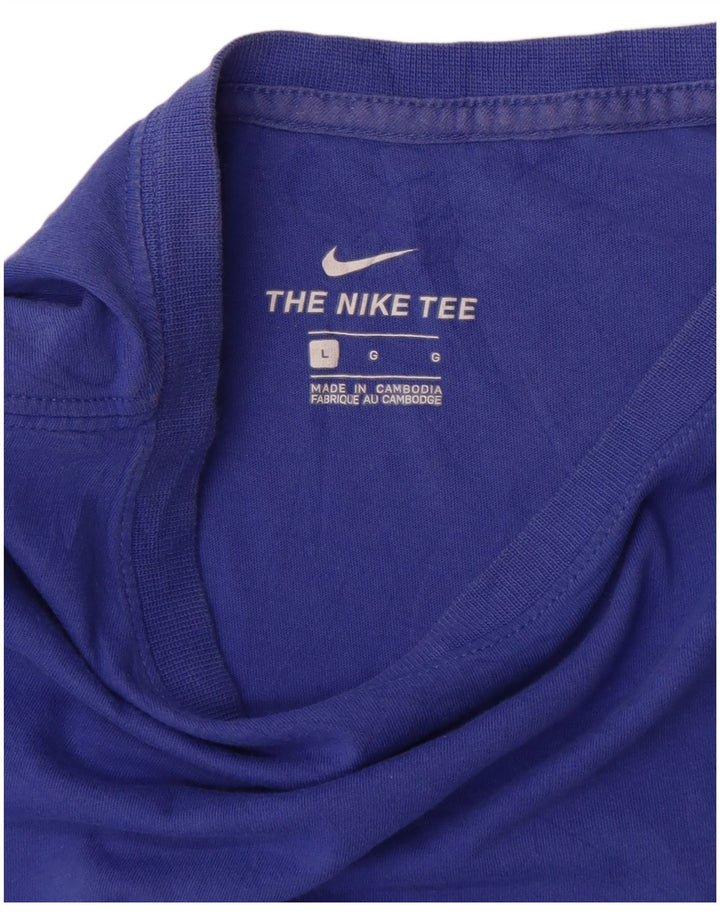 Женская футболка Nike Top UK 16, большой синий хлопок