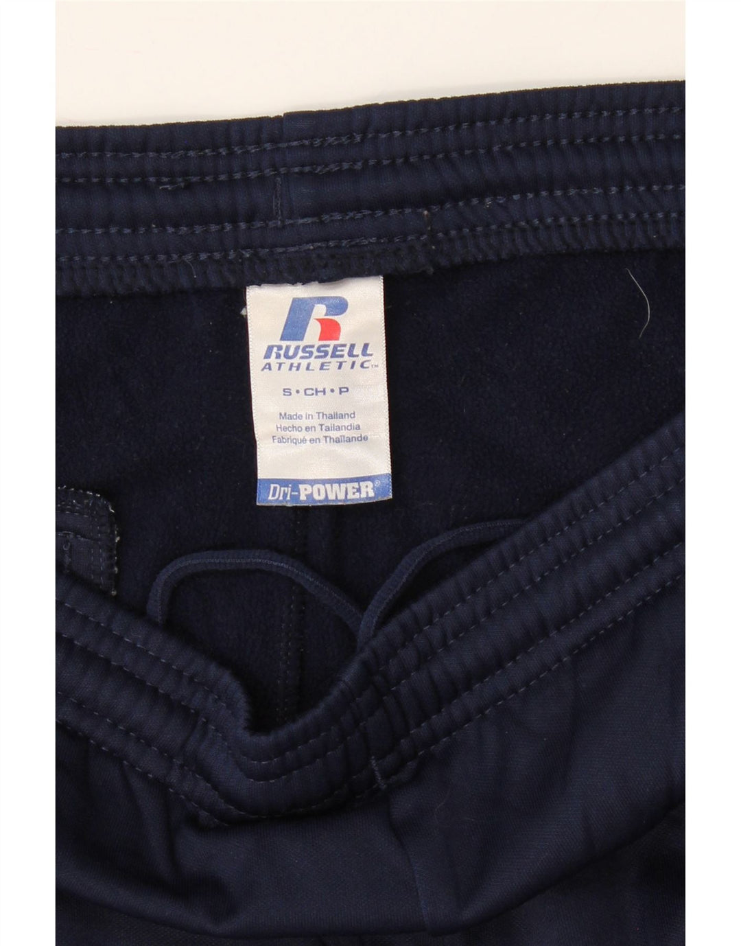 RUSSELL ATHLETIC Mens Dri-Power Tracksuit Trousers Small  Navy Blue Vintage Russell Athletic and Second-Hand Russell Athletic from Messina Hembry 