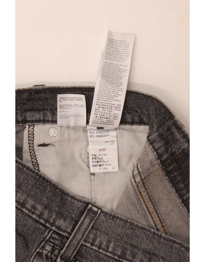 Мужские прямые джинсы Levi's 502 W30 L29 серые, хлопок
