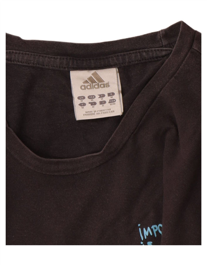 Мужская футболка ADIDAS с графическим рисунком, средний черный хлопок