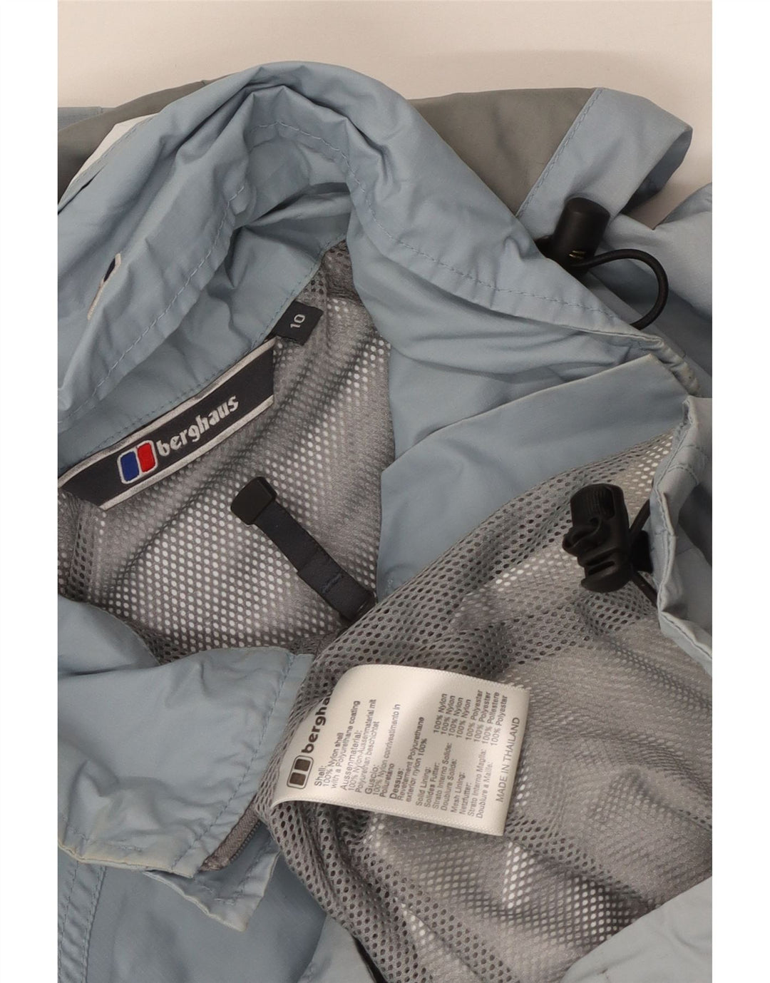 Berghaus Женская оверсайз-дождевик с капюшоном UK 10, маленький синий нейлон