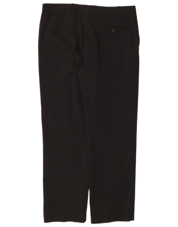 Мужские прямые костюмные брюки Marks & Spencer с автографом W36 L31 черные