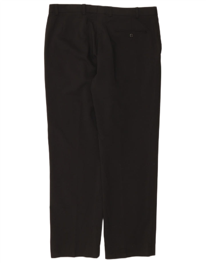 Мужские прямые костюмные брюки Marks & Spencer с автографом W36 L31 черные
