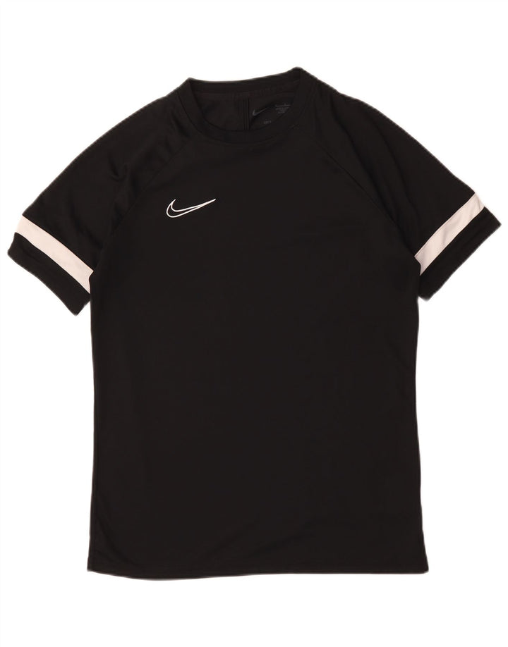 Мужская футболка Nike Dri Fit, средний черный полиэстер с цветными блоками