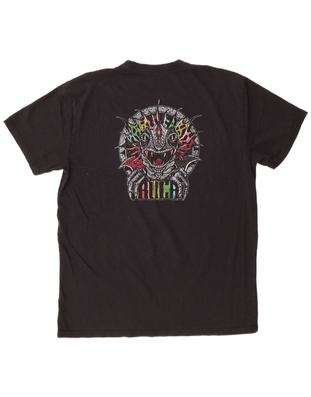 Мужская футболка свободного кроя RVCA с рисунком, большой черный цвет