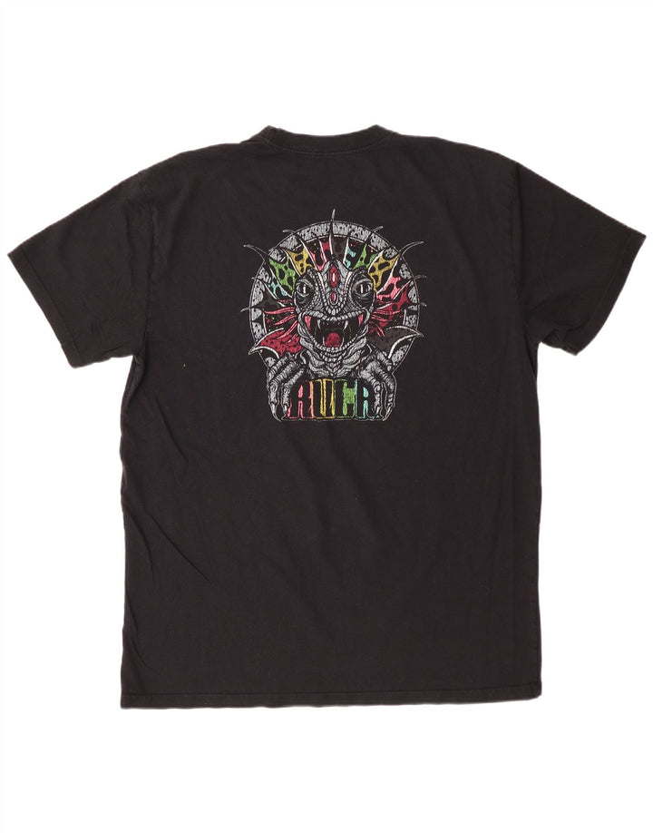 Мужская футболка свободного кроя RVCA с рисунком, большой черный цвет