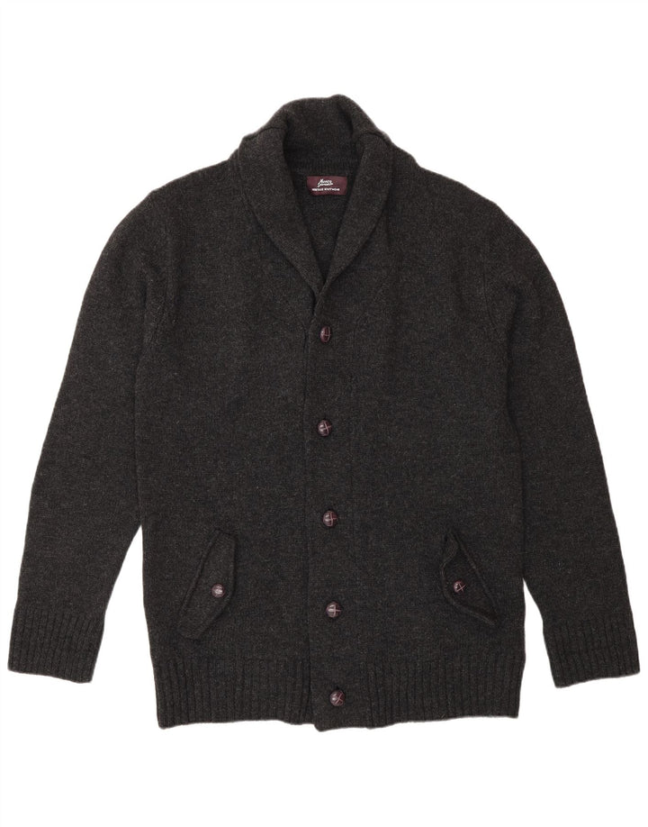 Мужской кардиган-свитер Marks & Spencer, большой серый шерстяной