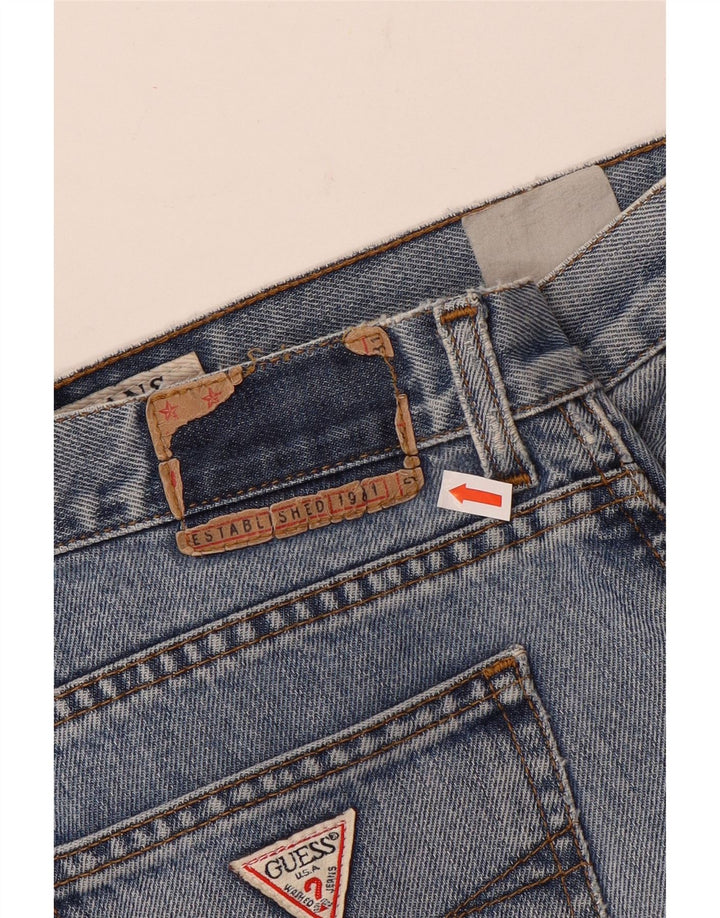 Мужские потертые прямые джинсы Guess W34 L31 синие