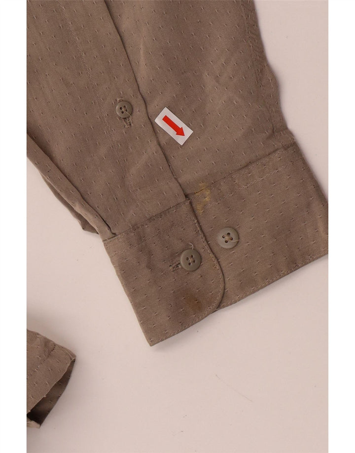 Мужская рубашка Pierre Cardin, размер 17 17 1/2 XL, серая вискоза с пятнами