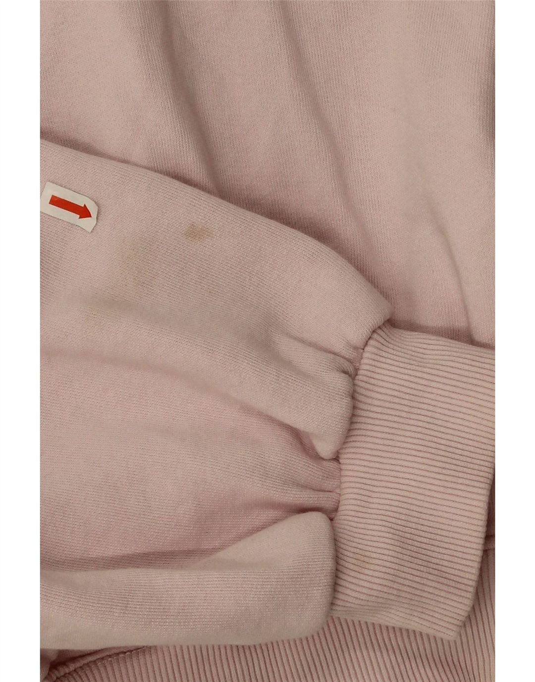 Женский укороченный свитшот оверсайз Zara UK 14, хлопковый средний розовый цвет
