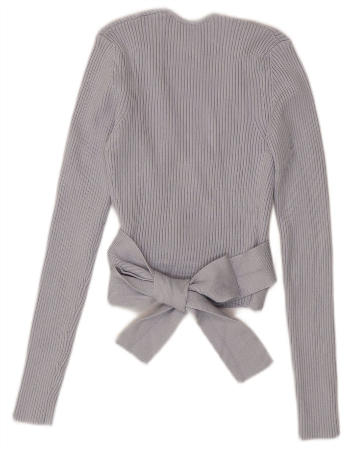 Женский укороченный кардиган с запахом Zara UK 8, маленький синий