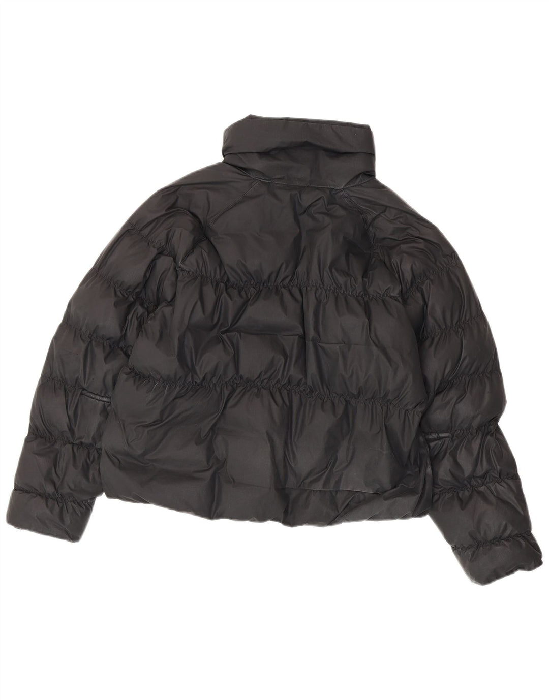 Женская укороченная стеганая куртка оверсайз Nike UK 10, маленький черный полиэстер