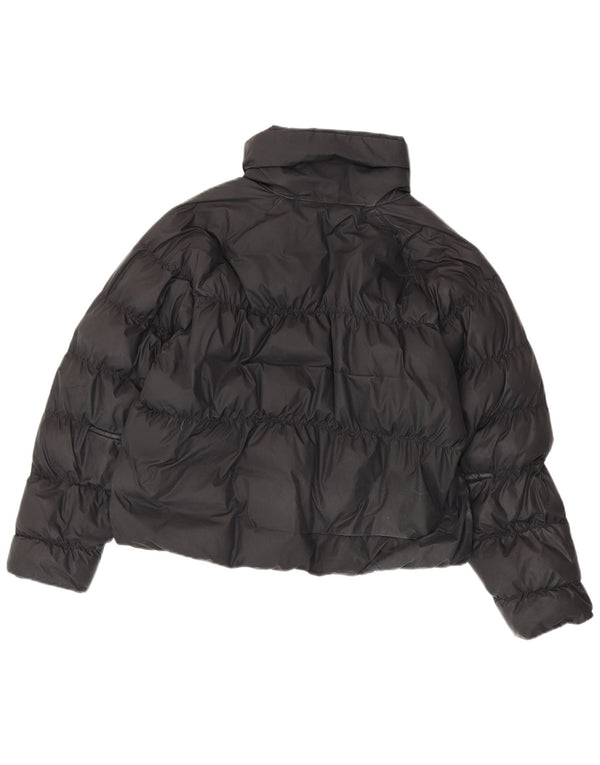 Женская укороченная стеганая куртка оверсайз Nike UK 10, маленький черный полиэстер