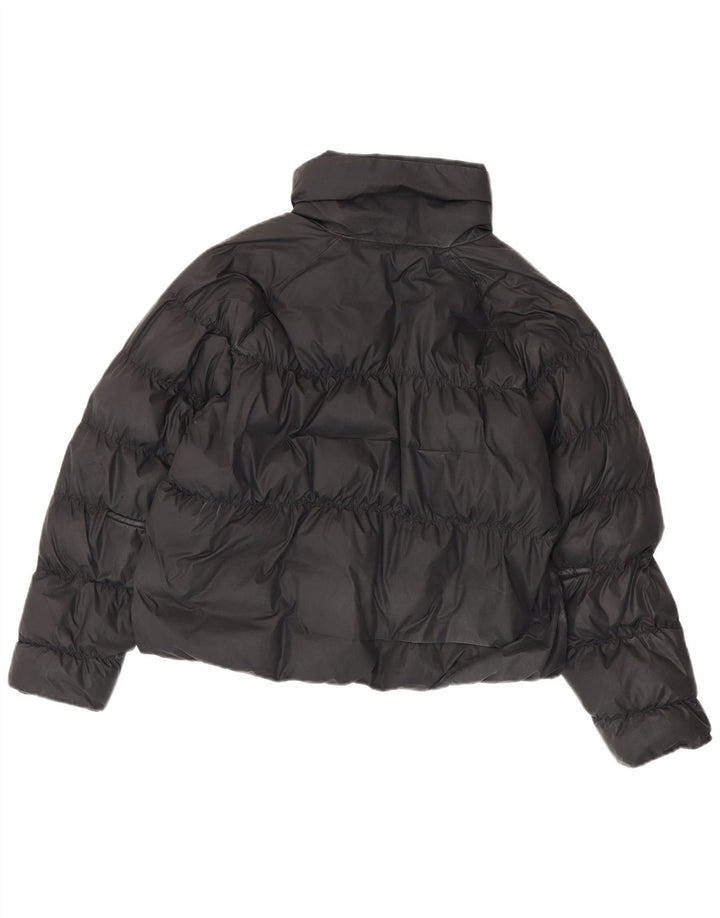 Женская укороченная стеганая куртка оверсайз Nike UK 10, маленький черный полиэстер