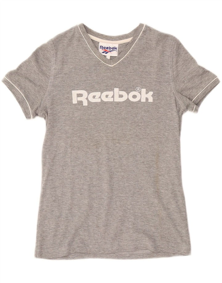 Женская футболка с рисунком REEBOK Top UK 14, средний серый хлопок