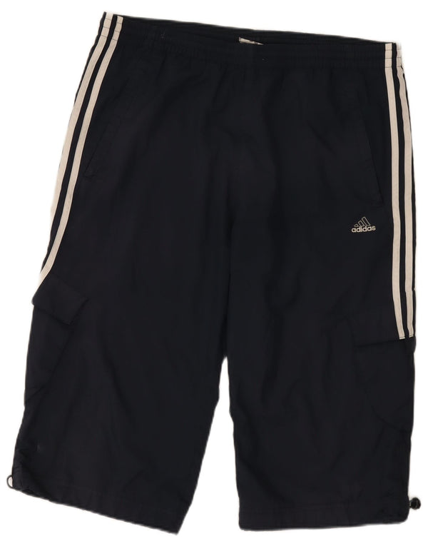 Adidas Мужские спортивные шорты-карго маленькие темно-синие
