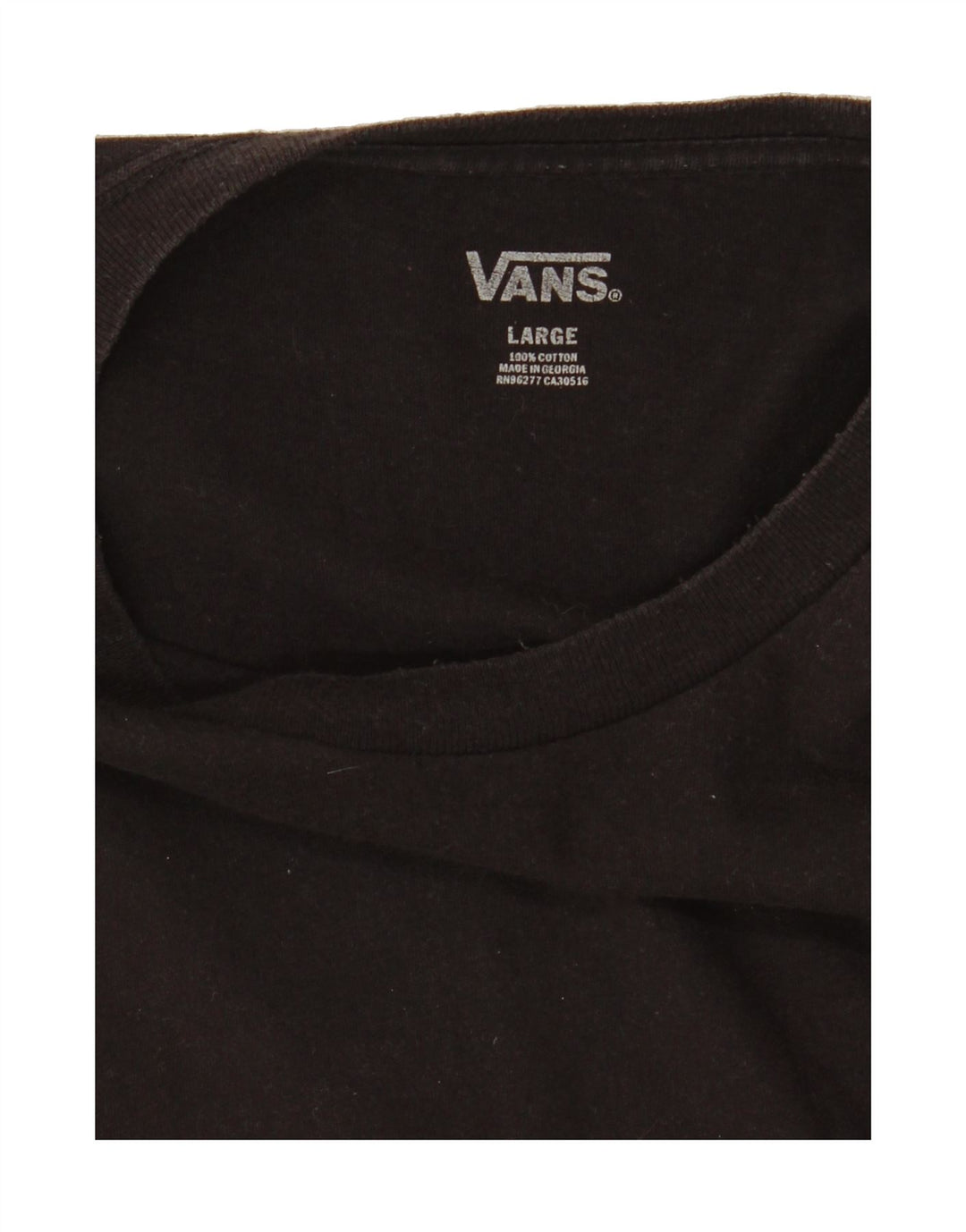 VANS Mens T-Shirt Top UK 16 Large Black Cotton Vintage Vans and Second-Hand Vans from Messina Hembry 