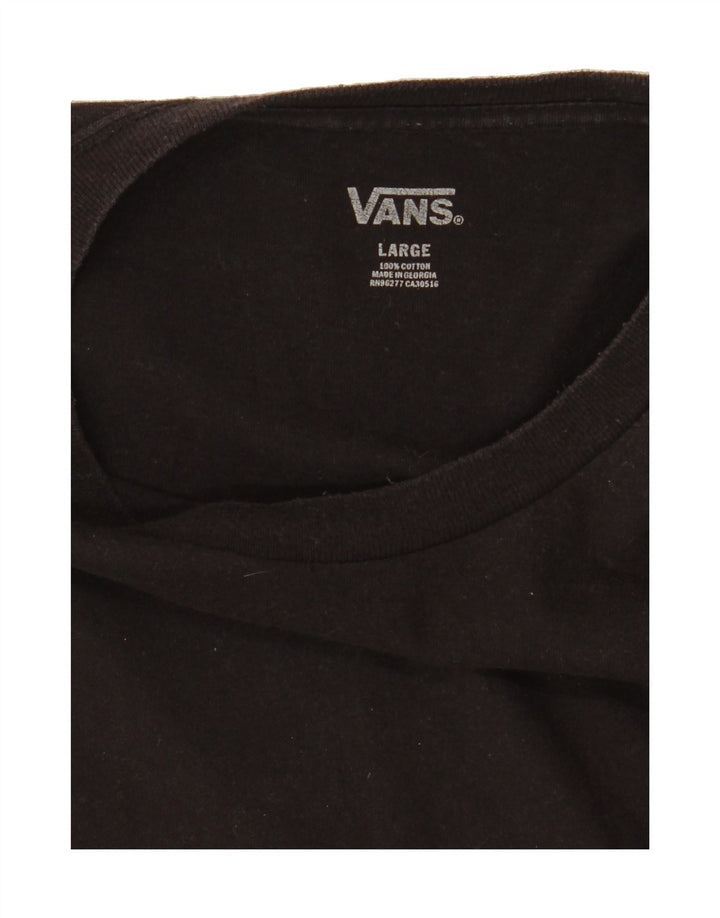 VANS Mens T-Shirt Top UK 16 Large Black Cotton Vintage Vans and Second-Hand Vans from Messina Hembry 