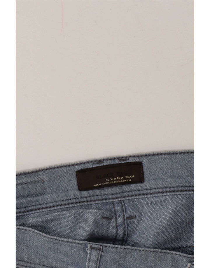Мужские узкие джинсы Zara EU 44, большие W34 L32, синие