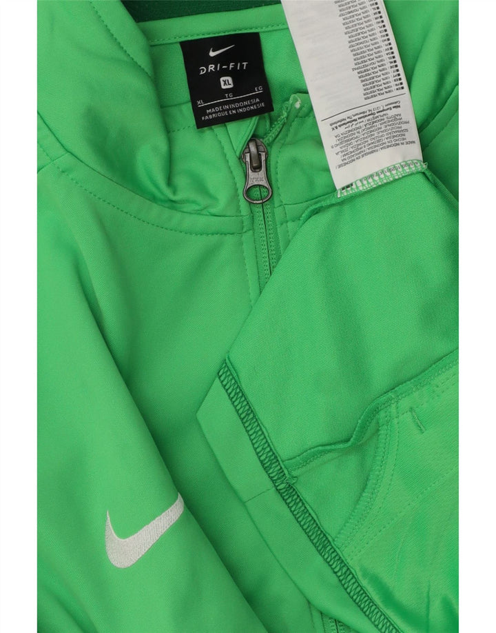 Мужская спортивная куртка с графическим рисунком Nike XL, зеленый полиэстер с цветными блоками