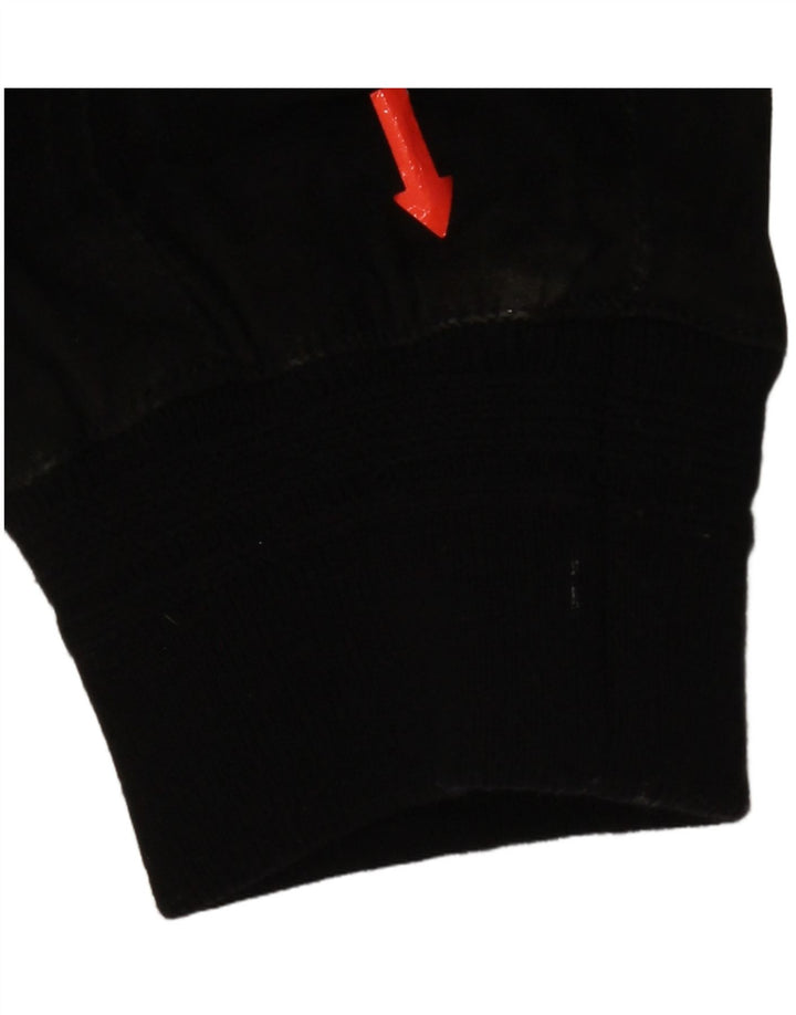 Винтажная мужская замшевая куртка-бомбер IT 54 2XL черная кожаная