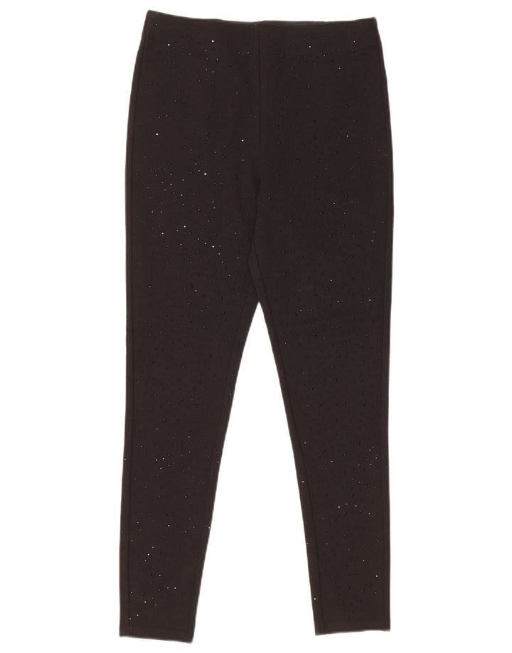 Женские леггинсы Zara UK 10, маленькие черные из вискозы