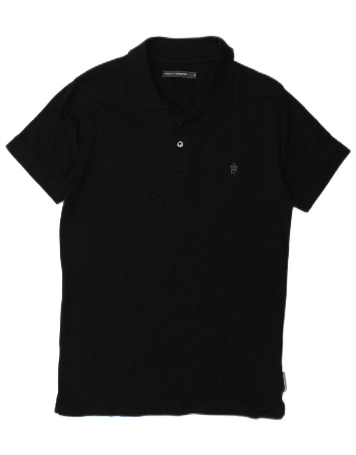 FRENCH CONNECTION Mens Polo Shirt Small Black Cotton Vintage French Connection and Second-Hand French Connection from Messina Hembry 