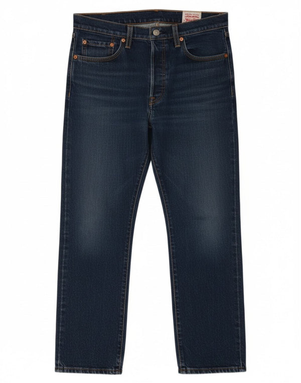 Мужские прямые джинсы Levi's 501 W28 L26 темно-синие, хлопок