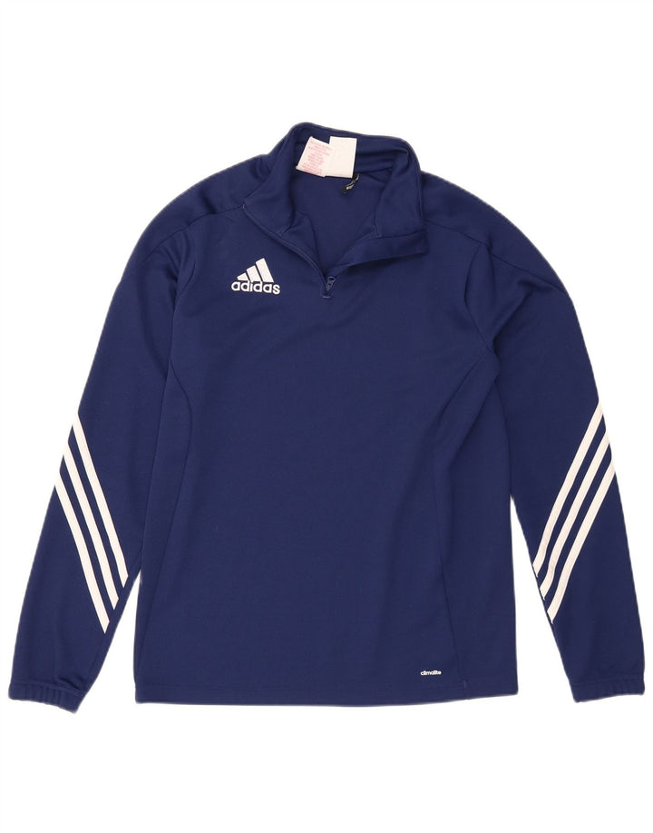 Спортивный костюм-пуловер Adidas Climalite для мальчиков 13-14 лет, темно-синий, размер XL