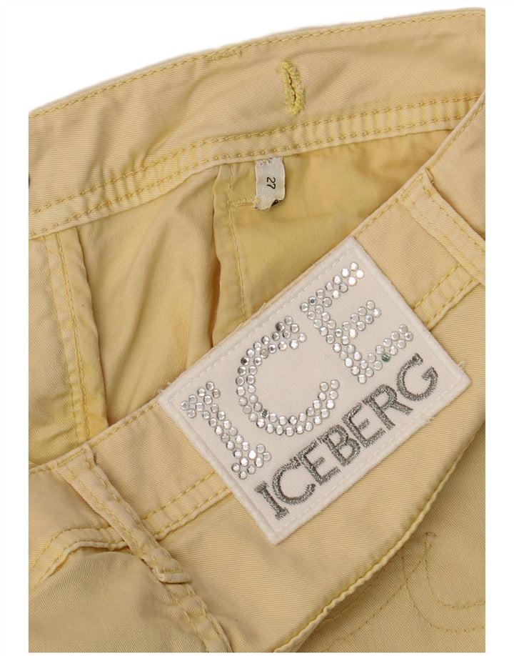 ICEBERG Женские узкие укороченные брюки W27 L25 Желтые