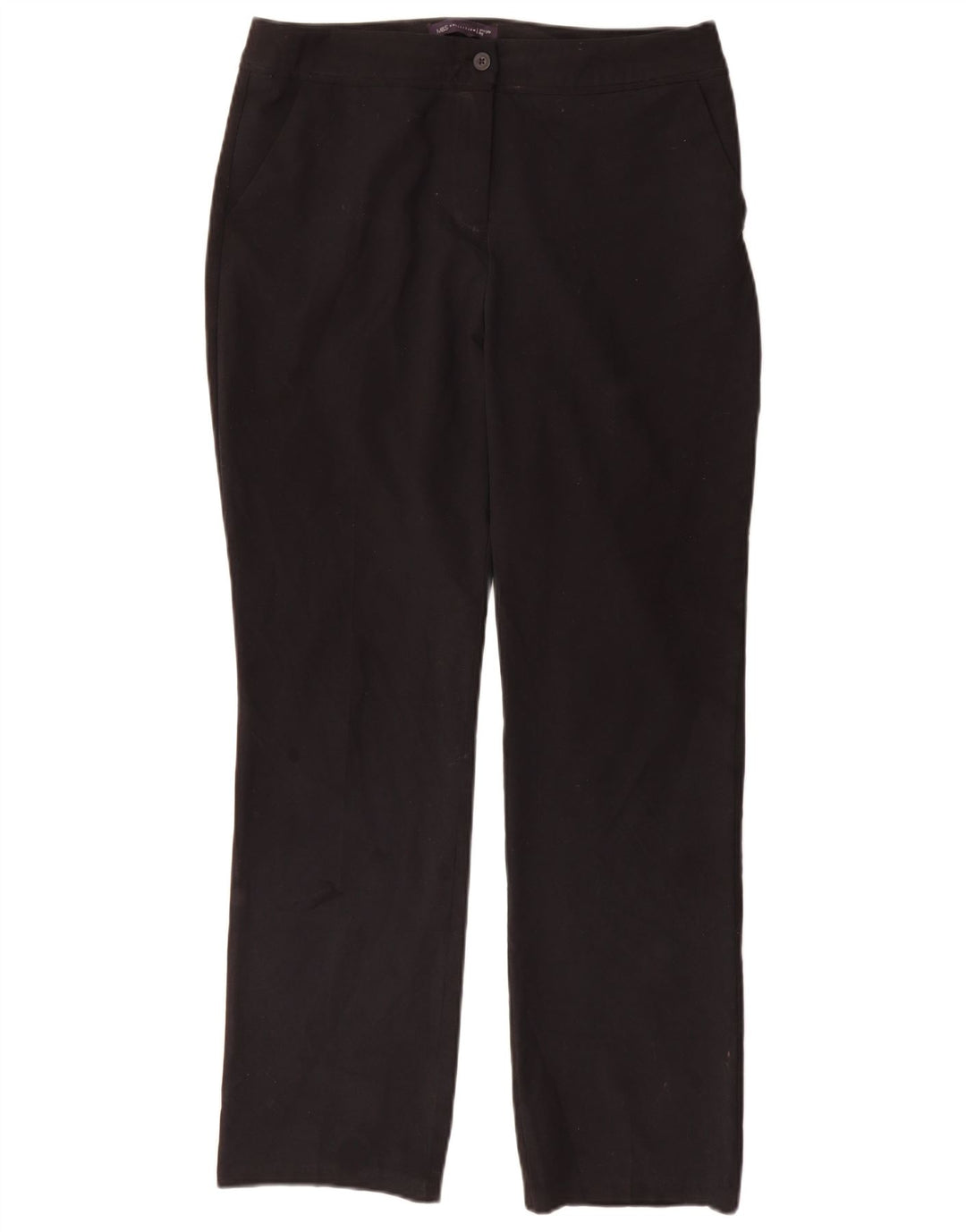 Женские прямые костюмные брюки Marks & Spencer UK 12, средние W32 L31, черные