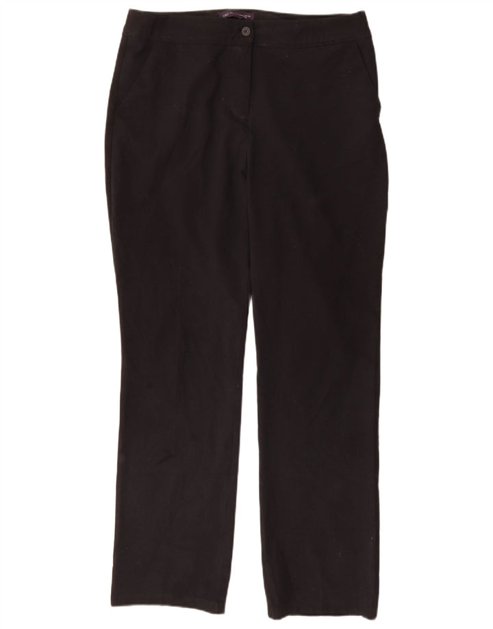 Женские прямые костюмные брюки Marks & Spencer UK 12, средние W32 L31, черные