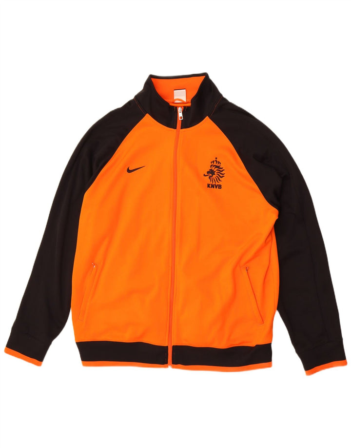 Мужская спортивная куртка Nike KNVB с графическим рисунком 2XL оранжевого цвета с цветными блоками