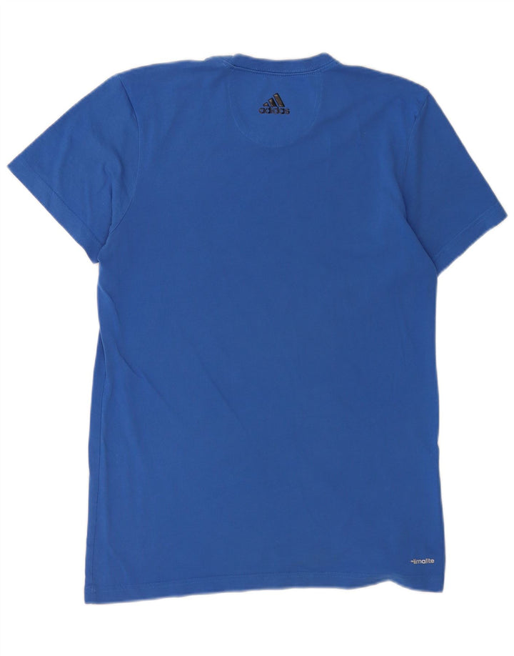 Мужская футболка Adidas Climalite с рисунком, средний синий