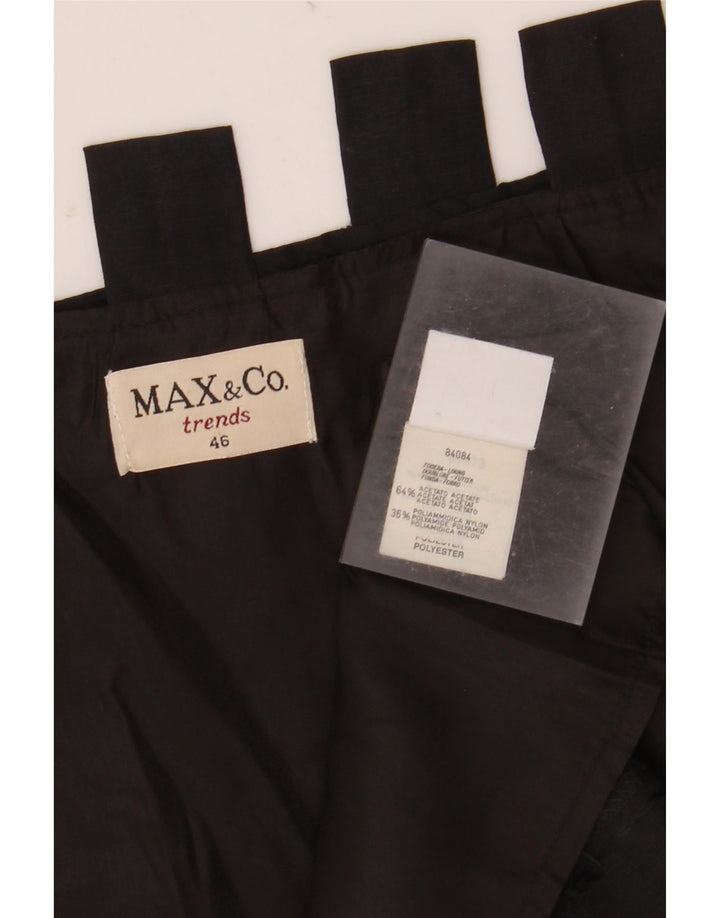 MAX & CO. Женская мини-юбка IT 46, большая W34, черный ацетат