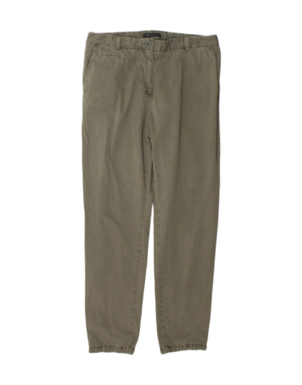 Женские зауженные брюки-чиносы Marks & Spencer UK 14, большие W36 L30, зеленые