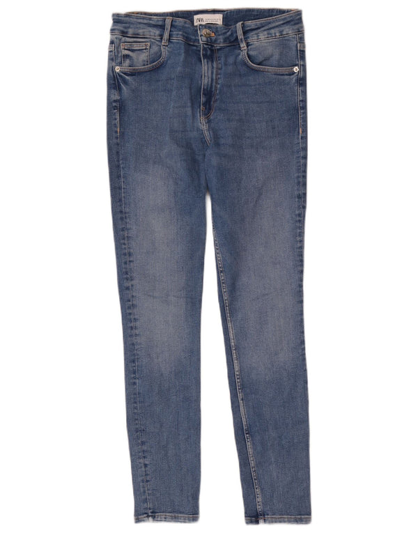 Женские джинсы скинни Zara EU 38, маленькие W28 L28, синие, хлопок