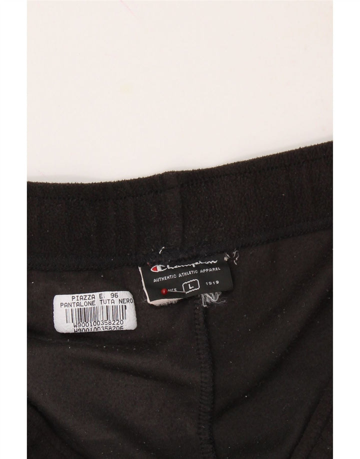CHAMPION Mens Tracksuit Trousers Joggers Large Black Vintage Champion and Second-Hand Champion from Messina Hembry 